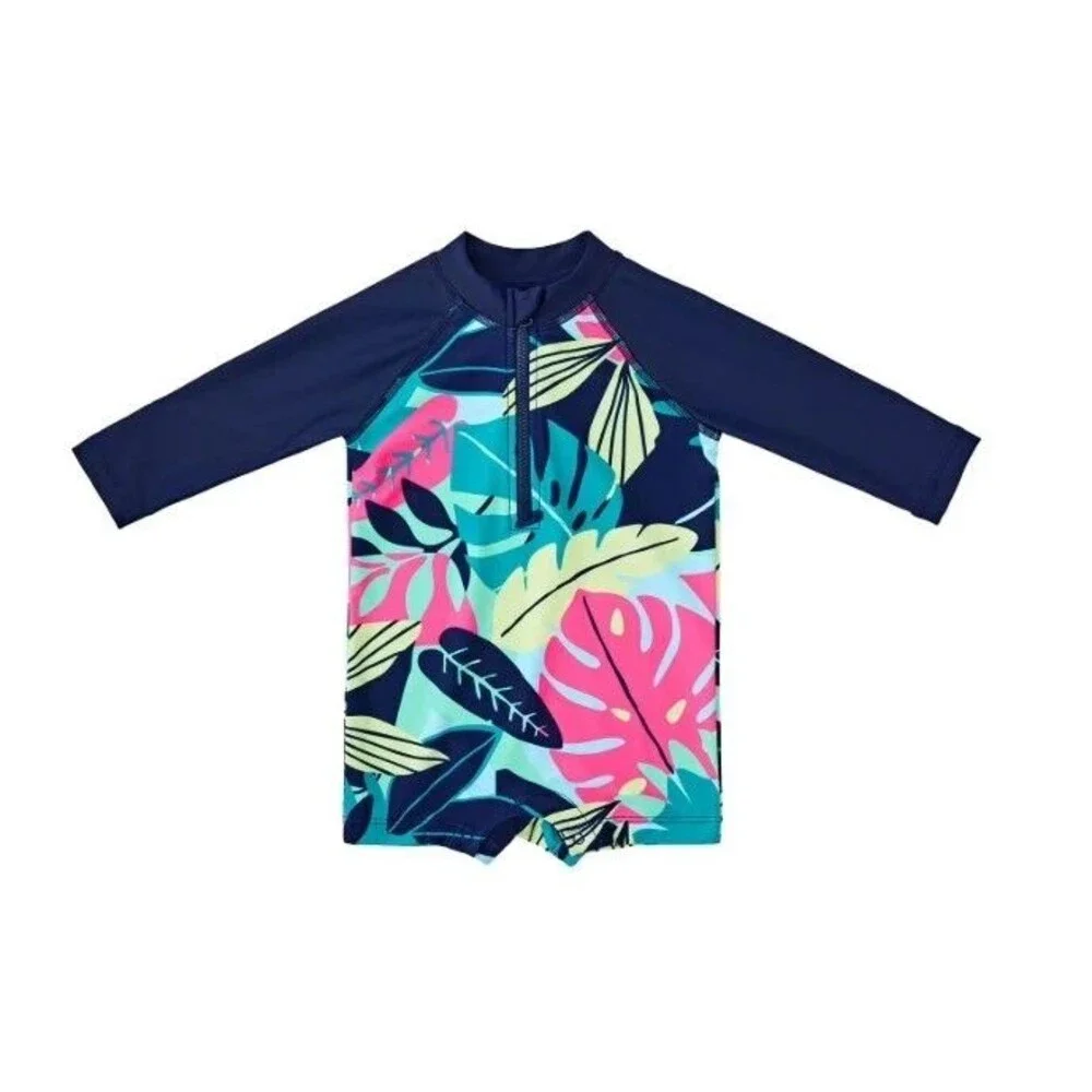 New! Baby Rashguard One-Piece Swimsuit